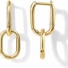 PAVOI Pavoi 14K Gold Convertible Link Earrings For Women | Paperclip Link Chain Earrings | Drop Dangle Earrings | Earrings