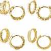 Dreamfox Dreamfox 6/9 Pairs Huggie Hoop Earrings Small Hypoallergenic 14K Gold Plated Huggie Earrings For Women Simple Huggie Hoops Christmas Gift For Women Girls | Earrings