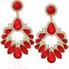 VANGETIMI Vangetimi Fashion Rhinestone Statement Drop Dangle Earrings Large Colorful Crystal Chandelier Earrings For Women Bridal Wedding Party Prom | Earrings