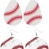 Ymimanchil 4 Pairs Baseball Earrings For Women Baseball Jewelry For Women Baseball Fan Gift For Mom Baseball Dangle Earrings For Moms | Earrings