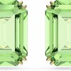 SWAROVSKI Swarovski Millenia Stud Earrings, Octagon Cut, Green Crystal, Gold-Tone Finish | Earrings