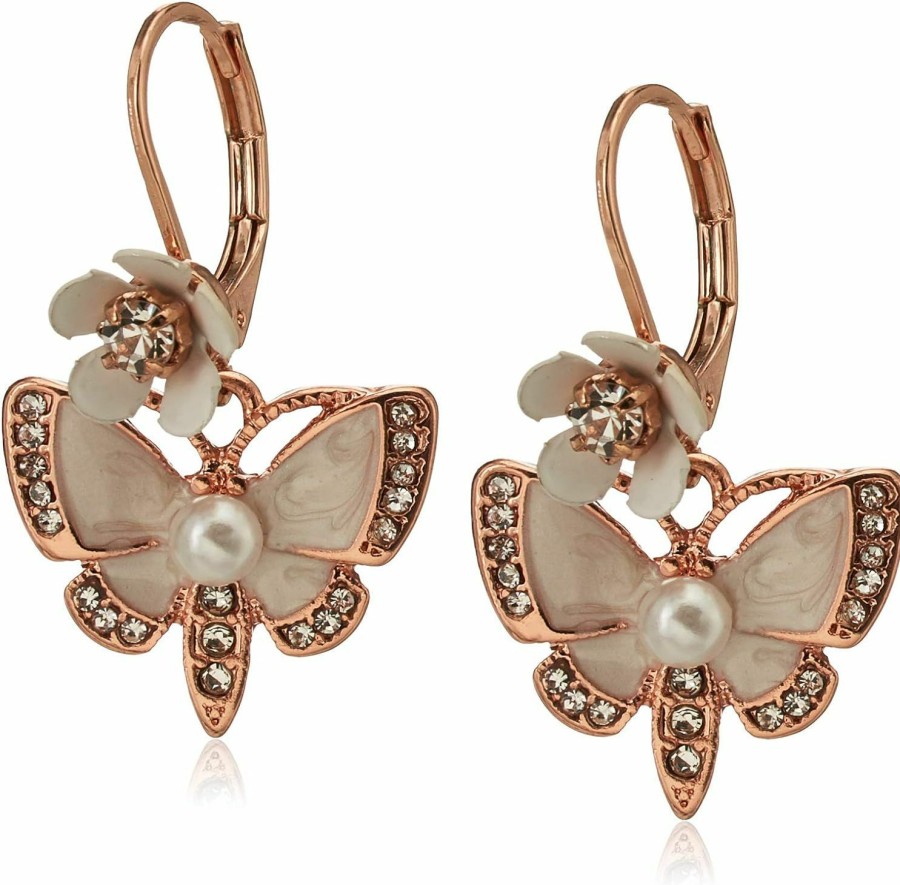 Betsey Johnson Butterfly Drop Earrings | Earrings