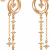 CHOW SANG SANG Chow Sang Sang Delicate Gold 18K Rose Solid Gold Starry Night Dangle Earring For Women And Girls 93318E | Earrings