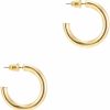 PAVOI Pavoi 14K Gold Plated Hoop Earrings For Women | 3.5Mm Thick Infinity Gold Hoops Women Earrings | Gold Plated Loop Earrings For Women | Lightweight Hoop Earrings Set For Girls | Earrings