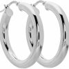 Amoro Amoro Italian Sterling Silver Medium Hoop Earrings 25Mm X 25Mm (Approx 1 Inch) | Earrings