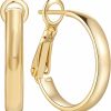 GIORGIA GIBBS Giorgia Gibbs 14K Gold Hoop Earrings For Women Trendy Gold Earrings Polished Gold Chunky Hoop Earrings Classic Dainty Gold Earrings Hoops 20Mm,30Mm (20Mm Yellow) | Earrings