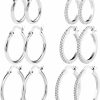 ALEXCRAFT 14K Gold Small Huggie Hoop Earrings For Women 925 Sterling Silver Hypoallergenic Cartilage Huggie Hoops Earrings For Men(3 Pairs) | Earrings