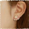 XINSHUN Xinshun Women Fashion Accessories Crystal Stud Earrings Boucle D'Oreille Femme Flower Earrings Gold Bijoux Jewelry | Earrings