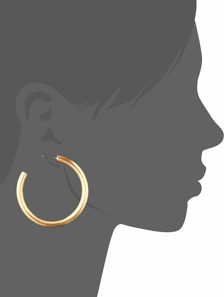 Lucky Brand Lucky Brand Women'S Gold Large Tubular Hoop Earrings, One Size | Earrings