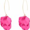 KELMALL Kelmall Flower Hoop Statement Earrings, Oversized Boho Floral Petal Drop Earrings For Women Dangling | Earrings