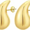 POVIK Povik Teardrop Earrings Dupes For Women Gold/Silver Chunky Hoop Earring Dangle Water Drop Hypoallergenic Earring Set For Women Girls | Earrings