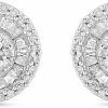 Amazon Essentials Amazon Essentials Sterling Silver Diamond Round Stud Earrings (1/2 Cttw) (Previously Amazon Collection) | Earrings