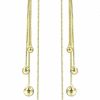 JA.S.JR Ja.S.Jr Gold Threader Dangle Earrings Long Tassel Earrings Wedding Prom Earrings For Women Bridal | Earrings