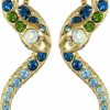 Betsey Johnson Betsey Johnson Pave Crystal Snake Front & Back Linear Earrings | Earrings