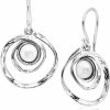 JEAN RACHEL JEWELRY 925 Sterling Silver Dangle Drop Earrings Free Form With A Fresh Water Pearl, Antique Finish, Hypoallergenic, Nickel And Lead-Free, French Wire Earring Back, Made In Israel | Earrings