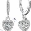 MomentWish Momentwish Moissanite Huggie Earrings For Women, Jewerly Gifts For Her, D Color Vvs1 Simulated Diamond 925 Sterling Silver Dangle Earrings | Earrings