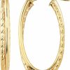 Kooljewelry Kooljewelry 14K Yellow Gold Overlapping Double Oval Hoop Earrings | Earrings