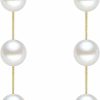 Voaino Voaino Long Pearl Earrings For Women 925 Sterling Silver Pearl Dangle Earrings Hypoallergenic Elegant Wedding Pearl Tassel Earrings For Bridal Christmas Gift… | Earrings