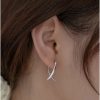 Saint Raphael Saint Raphael Silver Hoop Earrings For Women, Minimalist Sterling Silver Jewelry, Small Silver Hoops, Front Back Earrings, Unusual, Edgy 925 Silver Hoop Earrings | Earrings