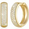 Al&Tiffy Gold Hoop Earrings 14K Gold Huggie Hoop Earrings Diamond Hoop Earrings For Women Exquisite 14K Gold Earrings Jewelry 20Mm | Earrings