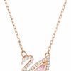 SWAROVSKI Swarovski Dazzling Swan Jewelry Collection, Blue Crystals, Pink Crystals, Clear Crystals | Earrings