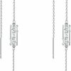 Ervaniess Ervaniess Threader Dangle Earring Teardrop Marquise Cubic Zirconia Gold/Silver Plated Long Link Chain Drop Earring For Women Girl | Earrings