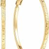 DZCYAN Dzcyan 14K Gold Hoop Earrings For Women Thick Gold Hoop Earrings 14K Gold Earrings Trendy Square-Edge & Hypoallergenic Earrings For Women Chunky Earrings | Earrings