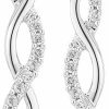 VIR JEWELS Vir Jewels 1/4 Cttw Diamond Infinity Dangle Earrings 10K White Gold 1 Inch With Push Backs | Earrings