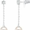 PAVOI Pavoi 14K Gold Plated Sterling Silver Post Shell Pearl Drop Earrings | Pearl Earrings For Women | Earrings