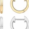 PAVOI Pavoi 14K Gold Plated, Gold Vermeil, S925 Sterling Silver Cuff Earrings Huggie Stud | Small Hoop Earrings For Women | Earrings