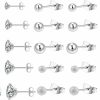 KANOUE Kanoue 10 Pairs Surgical Steel Earrings Sets For Multiple Piercing Lightweight Small Huggie Hoop Earrings Cz Stud Earrings For Women Trendy Cartilage Hypoallergenic | Earrings