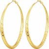 VEEDOFA Veedofa 14K Gold Plated 925 Sterling Silver Big Hoop Earrings For Women Hypoallergenic Lightweight Chunky Hoops Earrings For Women Girls | Earrings