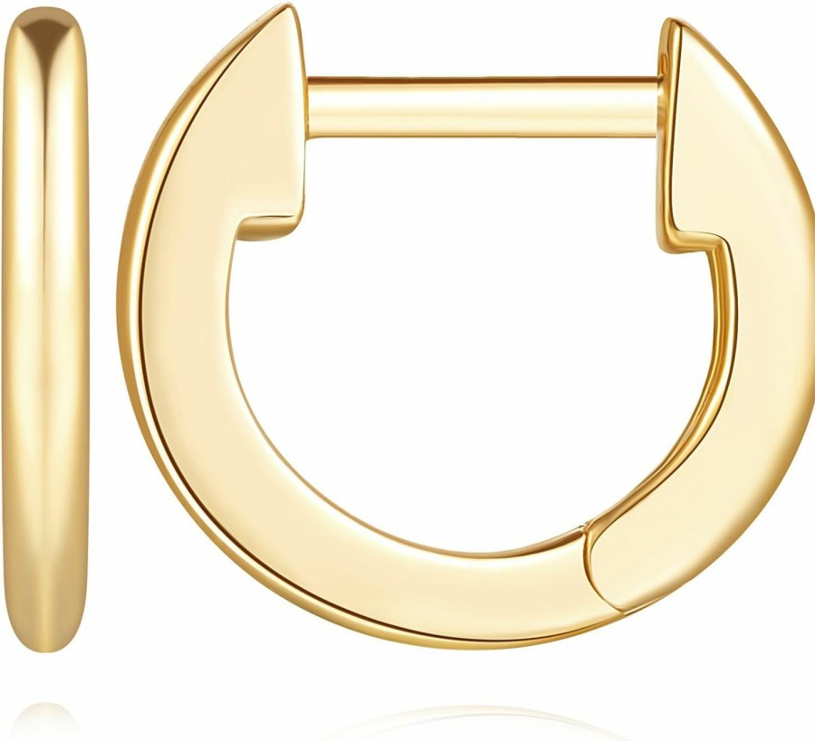 Kelli Myers Kelli Myers 14K Gold Huggie Earrings Small Gold Hoop Earrings Gold Huggie Hoop Earrings For Women 14K Gold Earrings For Women Minimalist (12Mm*11Mm) | Earrings