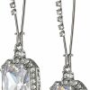 Betsey Johnson \"Cz Ears\" Crystal Cubic Zirconia Square Long Drop Earrings | Earrings