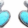 Pingyongchang Boho Turquoise Oval Drop Dangle Earrings For Women Teen Girls Beaded Western Flower Teardrop Earrings Vintage Ethnic Alloy Pendant Jewelry Gift | Earrings