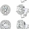 FASACCO Fasacco Cubic Zirconia Clip On Earrings Women Non Pierced Earrings Silver Clip Earrings Clip On Earrings For Girls | Earrings