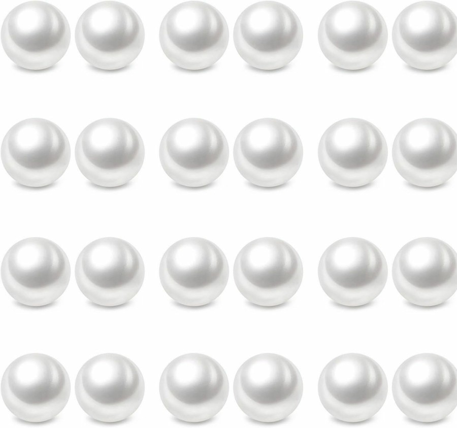 Charisma Charisma 8Mm Composite Pearl Earrings Round Ball Pearls Stud Earrings Hypoallergenic 12 Pairs Imitation Pearl Earrings Set For Girls Women | Earrings