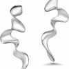 SNGIA Big Silver Spiral Dressy Fashion Geometric Statement Earrings For Women Girls By Sngia, Large Chunky Trendy Vintage Drop Dangle Boho Earrings Jewelry Gifts. | Earrings