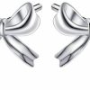 Reffeer Reffeer Solid 925 Sterling Silver Bow Stud Earrings For Women Girls Small Ribbon Stud Earrings Bowknot | Earrings