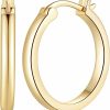 MOMELF 14K Gold Hoop Earrings For Women 14K Gold Earrings Lightweight Earrings Hoops 20Mm/30Mm | Earrings