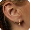 Risamil Risamil Hoop Earrings For Women 14K Gold Plated/Silver Hoops Simple Gold Knot Huggie Small Hoop Earrings Set Trendy Gold Hoops Everyday Wear Gold Earrings For Women Girls Jewelry | Earrings