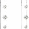 Wixwara Wixwara Threader Dangle Earring Long Chain Twist Curved Tassel Earring Star Butterfly Cubic Zirconia Gold Silver Drop Earring For Women Girl | Earrings