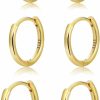 WBX Wbx Small Gold Huggie Hoop Earrings Set For Women 14K Real Gold Plated Earrings Hypoallergenic For Sensitive Ears Cartilage Piercings Jewelry For Women Gifts 6 Mm-20 Mm | Earrings