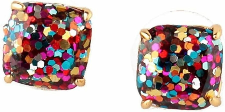 Kate Spade New York Kate Spade New York Mini Small Square Studs Earrings Multi Glitter One Size | Earrings