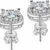 cardsgamesvs Moissanite Stud Earrings For Womens 3-4 Carat S925 Sterling Silver Earrings For Women D Color Vvs1 Clarity Moissanite Earrings | Earrings