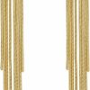 Amazon Long Tassel Earrings For Women Gold Dangle Earrings Metal Chain Gold Statement Earrings, Punk Long Threader Earrings For Teen Girls Wedding Bridesmaid Prom Party | Earrings