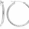 TILO JEWELRY 14K Gold Hand Engraved Diamond-Cut Round Hoop Earrings -1'' Diameter…… | Earrings