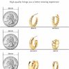 Ringcal Gold Hoop Earrings Set 14K Real Gold Plated Huggie Earrings Hypoallergenic Chunky Twisted Thick Jewelry For Multiple Piercing Christmas Gift For Women Girls | Earrings