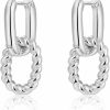 SUFOPE Sufope Gold/Silver Hoop Earrings For Women 14K Gold Plated Dainty Cute Hoop Chunky Earrings Lightweight Hoop Earrings Jewelry Gifts | Earrings