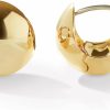 Ana Luisa Ana Luisa Mini Abby Sphere Hoop Earrings - Silver And Gold Plated Classic Sphere Hoop Earrings - Hypoallergenic, Water-Resistant, And Tarnish-Free - Secure Posts - Huggie Stud Earring | Earrings